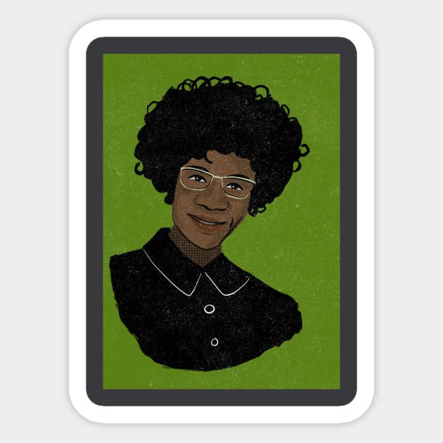 Herstory Portraits: Shirley Chisholm Sticker by divafern